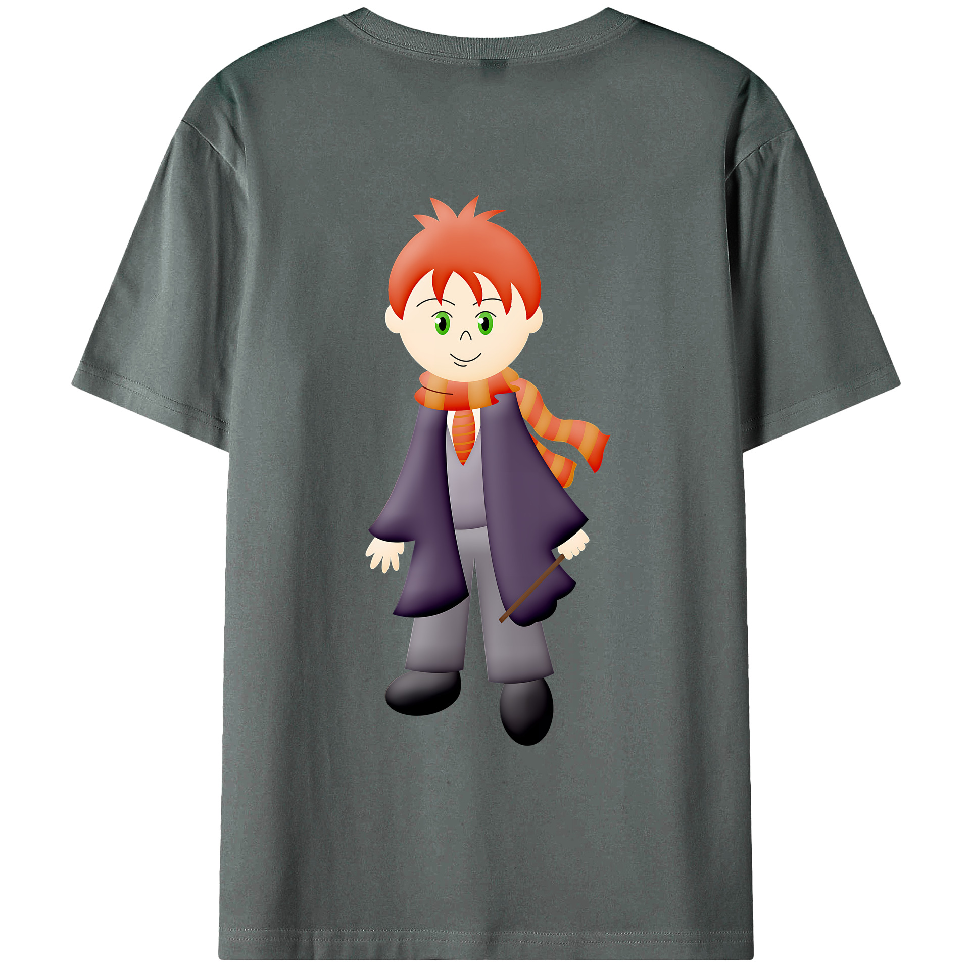 （画像用） Harry Potter ハリー・ポッターシリーズ 綿100％ メンズ半袖Tシャツ（バックプリント） 通気性